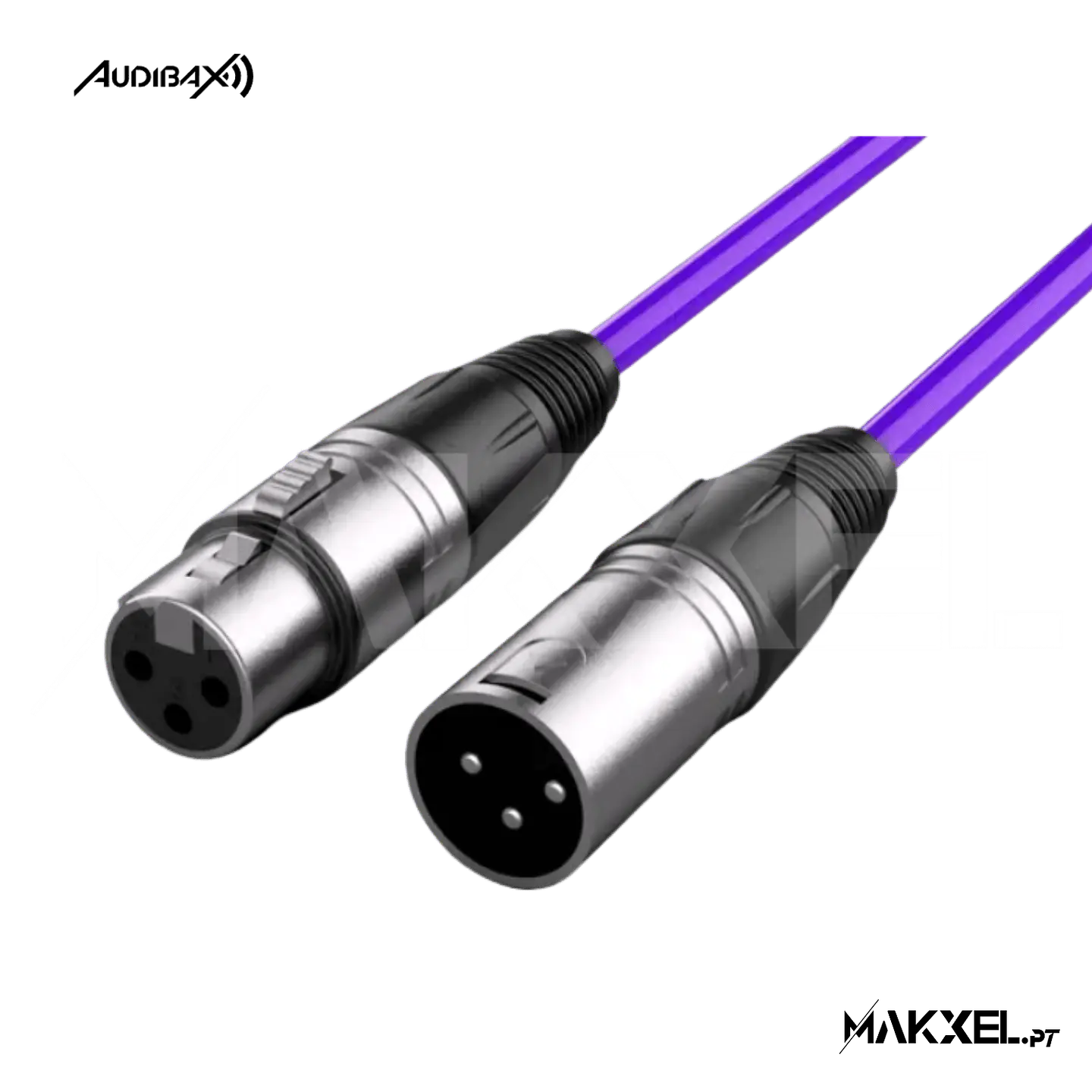 Audibax Silver XLR Macho - XLR Fêmea 15 M Roxo 1