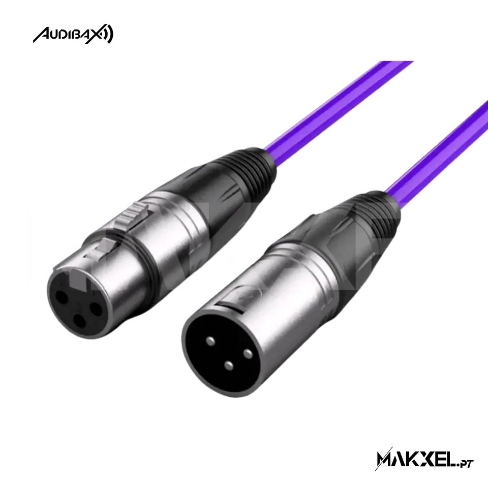 Audibax Silver XLR Macho - XLR Fêmea 15 M Roxo 1