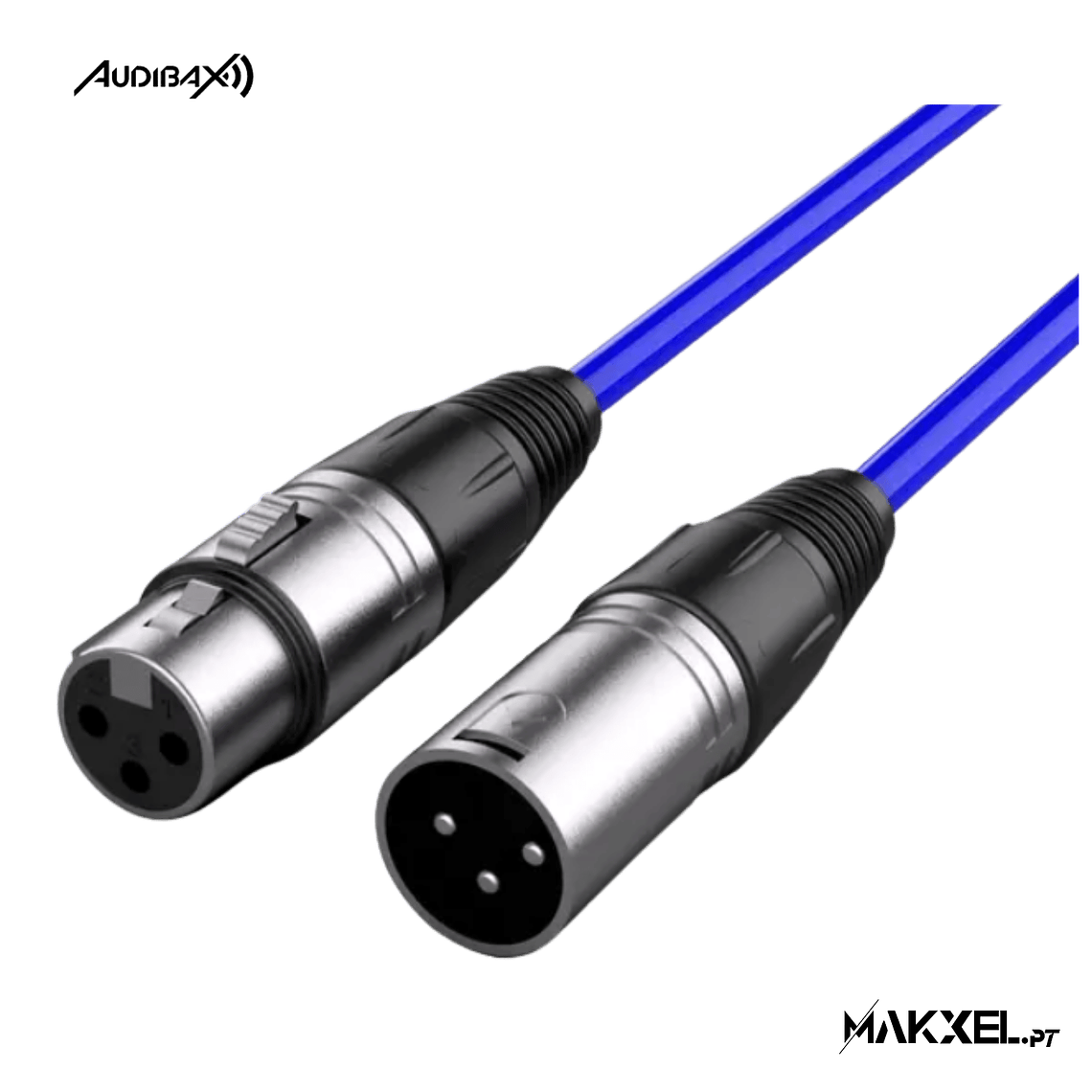 Audibax Silver XLR Cable Macho - XLR Fêmea 20 Metros Azul 1