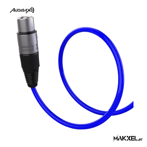 Audibax Silver XLR Cable Macho - XLR Fêmea 20 Metros Azul