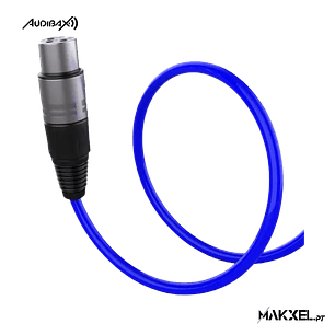 Audibax Silver XLR Cable Macho - XLR Fêmea 20 Metros Azul