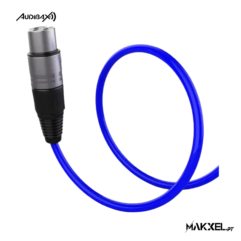 Audibax Silver XLR Cable Macho - XLR Fêmea 20 Metros Azul 2