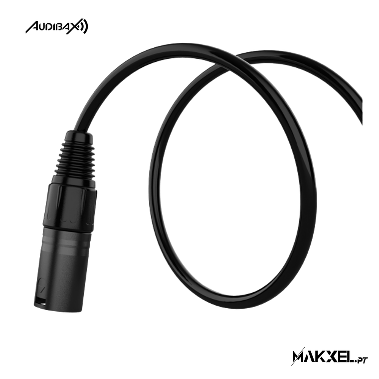 Audibax Silver Black XLR Cabo Macho - XLR Fêmea 20 M Preto 3