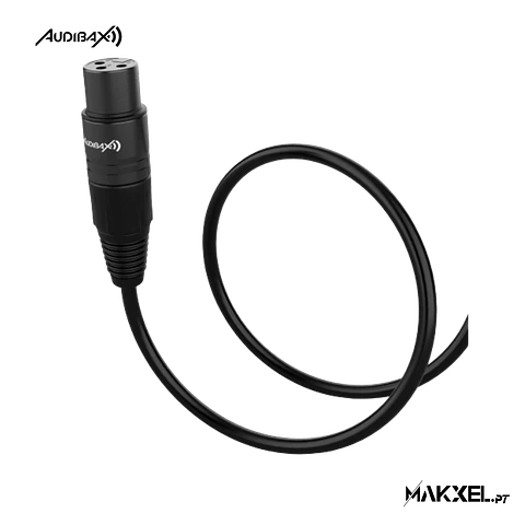 Audibax Silver Black XLR Cabo Macho - XLR Fêmea 20 M Preto