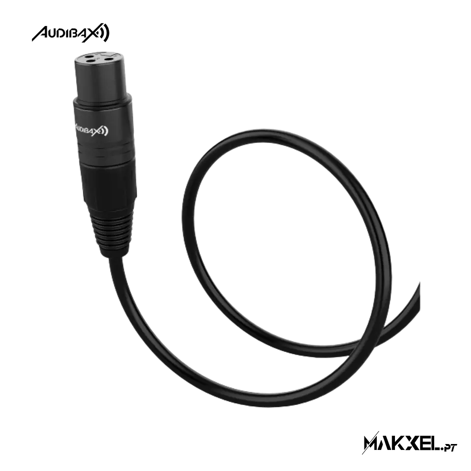 Audibax Silver Black XLR Cabo Macho - XLR Fêmea 20 M Preto 2
