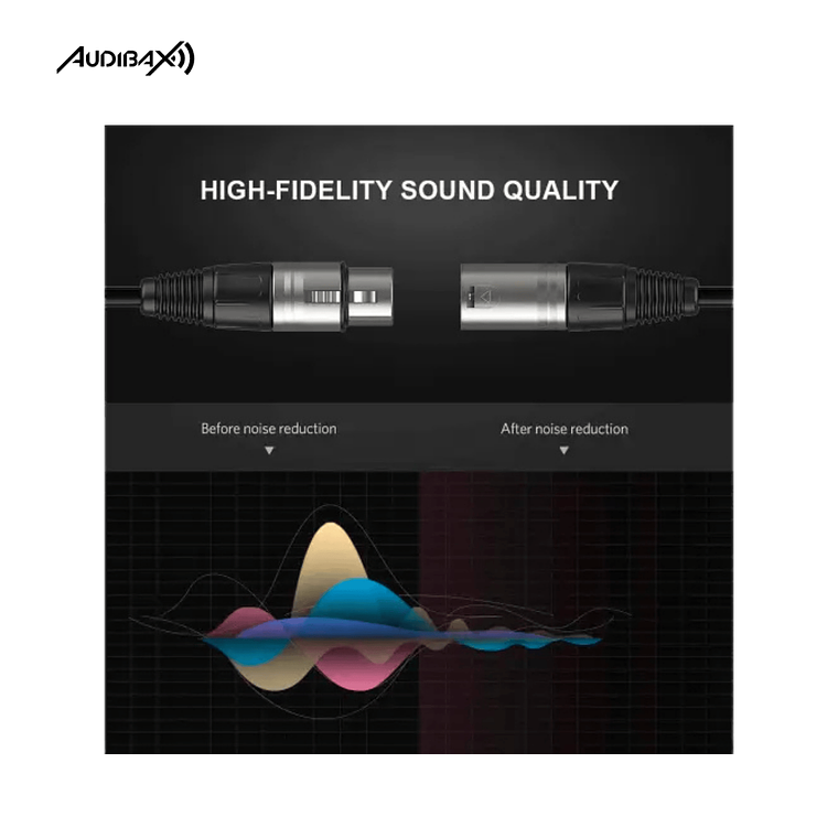 Audibax Silver XLR 10 M preto 4