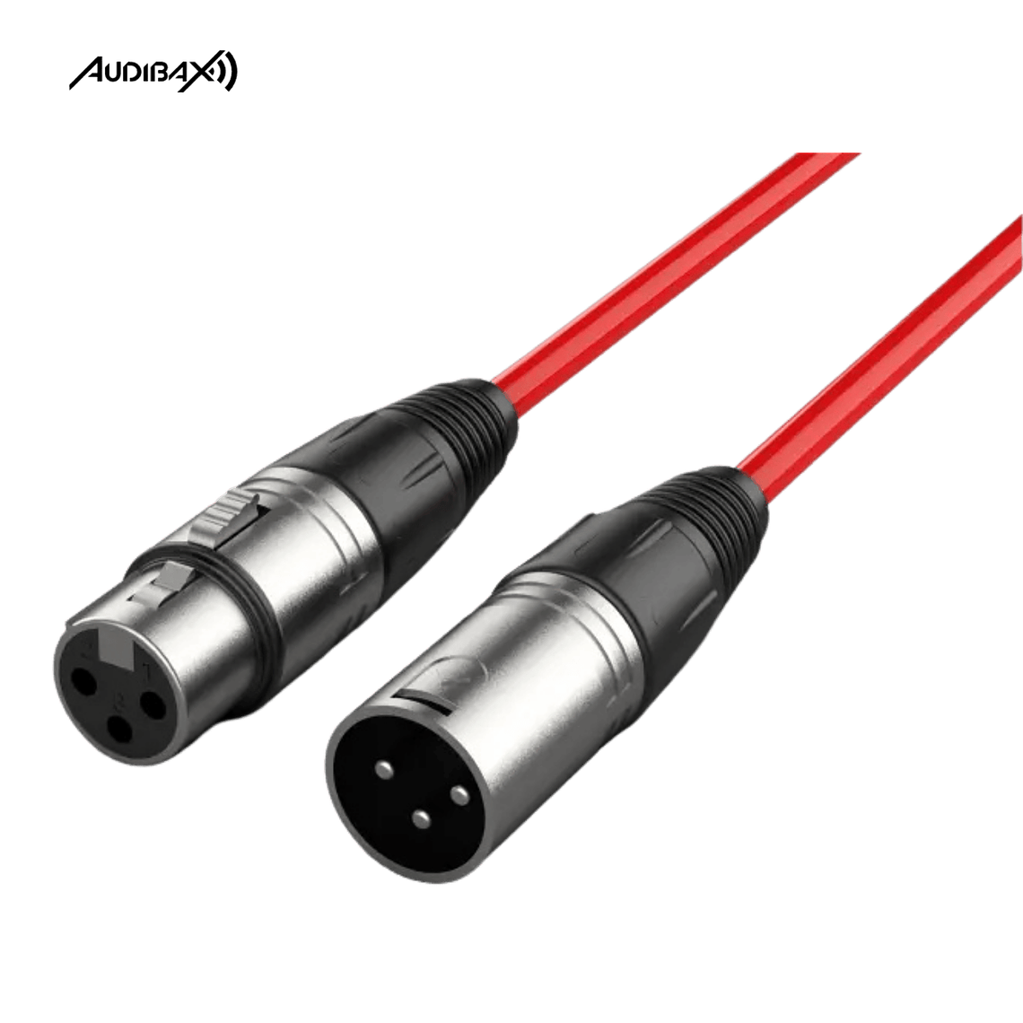Audibax Silver Cabo XLR 30 Metros Vermelho 1