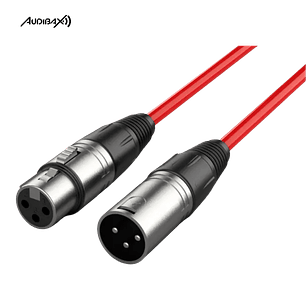 Audibax Silver Cabo XLR 30 Metros Vermelho