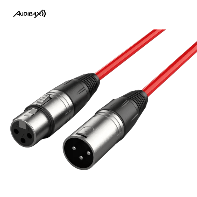 Audibax Silver Cabo XLR 30 Metros Vermelho 1