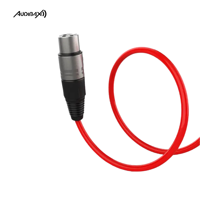 Audibax Silver Cabo XLR 30 Metros Vermelho 2