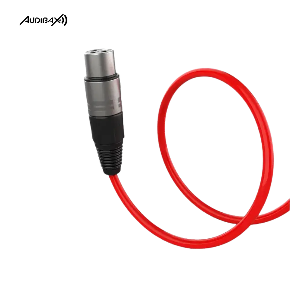 Audibax Silver Cabo XLR 30 Metros Vermelho 2