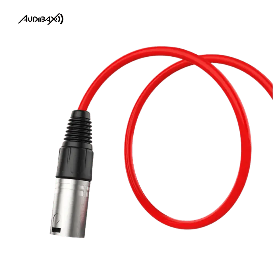 Audibax Silver Cabo XLR 30 Metros Vermelho 4