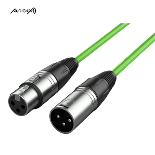 Audibax Silver Cabo XLR 10 Metros Verde