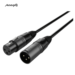 Audibax Silver Black Cabo XLR 30 Metros 