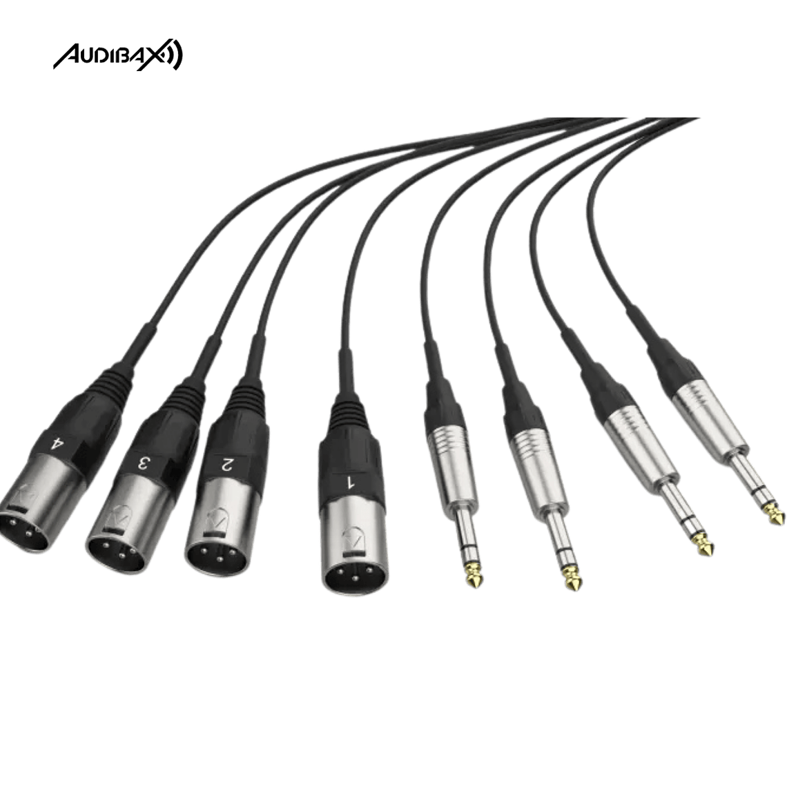 Audibax MC XLR4 J4 10 metros Stage Box 4 entrada XLR + 4 conectores 4