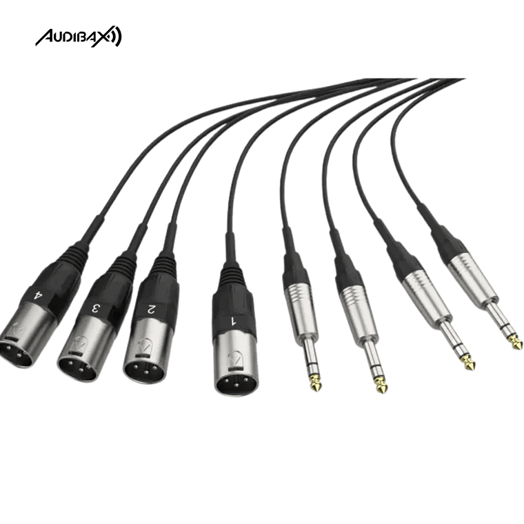 Audibax MC XLR4 J4 10 metros Stage Box 4 entrada XLR + 4 conectores 4