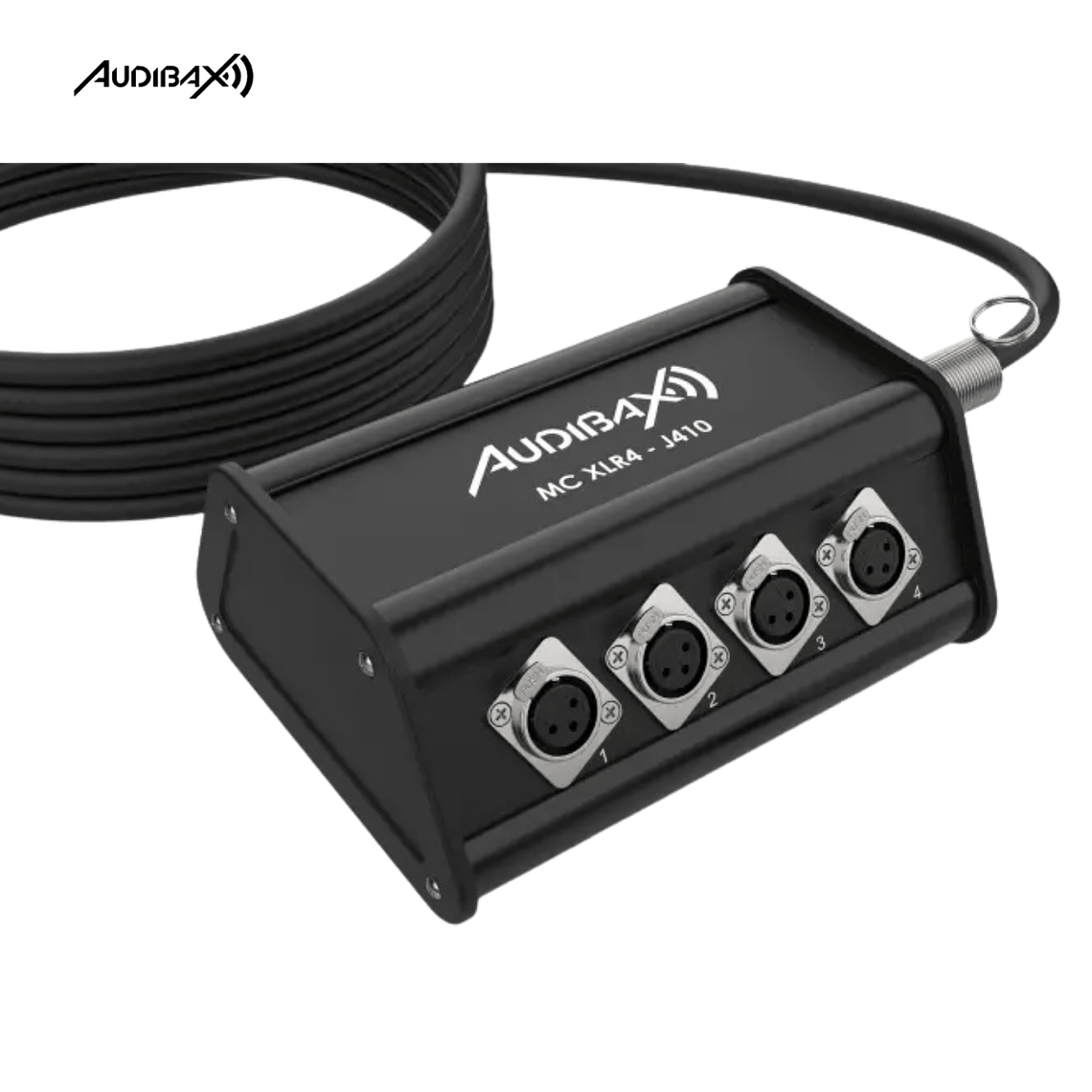 Audibax MC XLR4 J4 10 metros Stage Box 4 entrada XLR + 4 conectores 3
