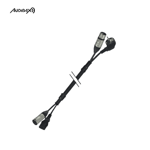 Audibax MCXXP10 XLR Cabo macho para XLR fêmea 10 metros + Tomada 220 V