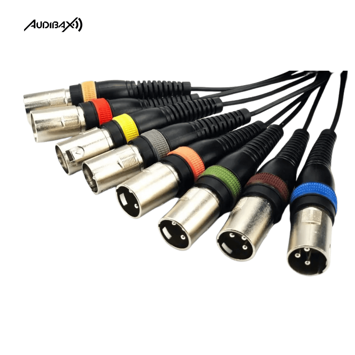 Audibax 8 x XLR macho para 8 x XLR fêmea 5 metros 2