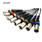 Audibax 8 x XLR macho para 8 x XLR fêmea 5 metros - Thumbnail 2