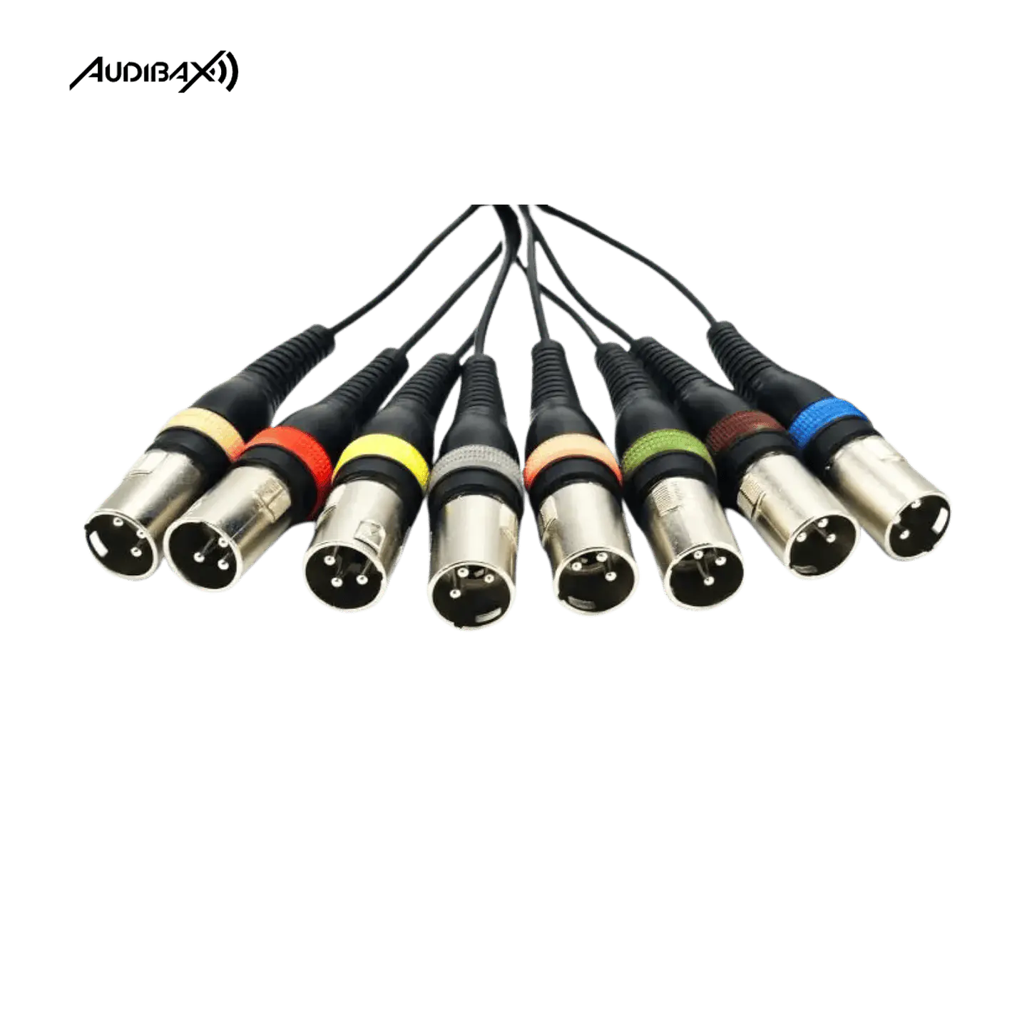Audibax 8 x XLR macho para 8 x XLR fêmea 5 metros 3