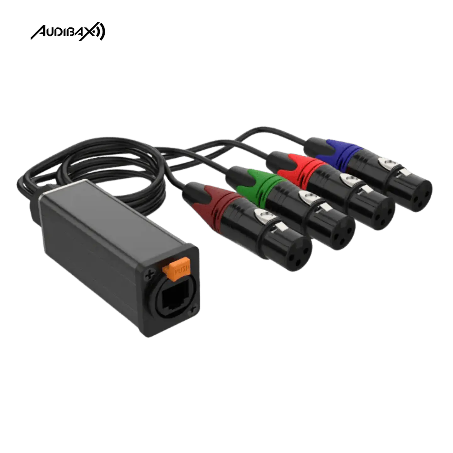 Audibax RJ-4 Cabo Multicore 4 x XLR Fêmea para RJ45 Cat5 1