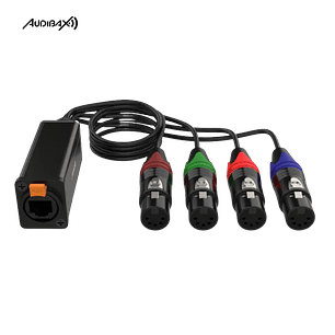 Audibax RJ-4 XLR Cabo Fêmea de 5 pinos