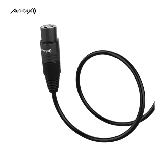 Audibax Silver XLR Macho - XLR Fêmea 10 Metros Preto