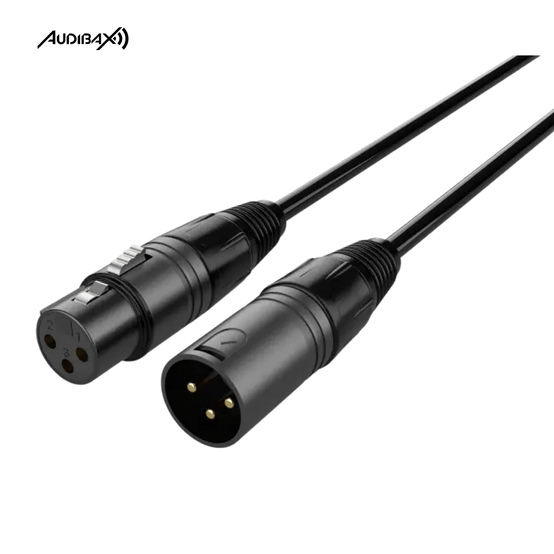 Audibax Silver XLR Macho - XLR Fêmea 10 Metros Preto 1