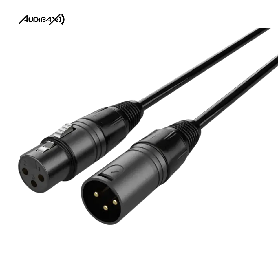 Audibax Silver XLR Macho - XLR Fêmea 10 Metros Preto 1