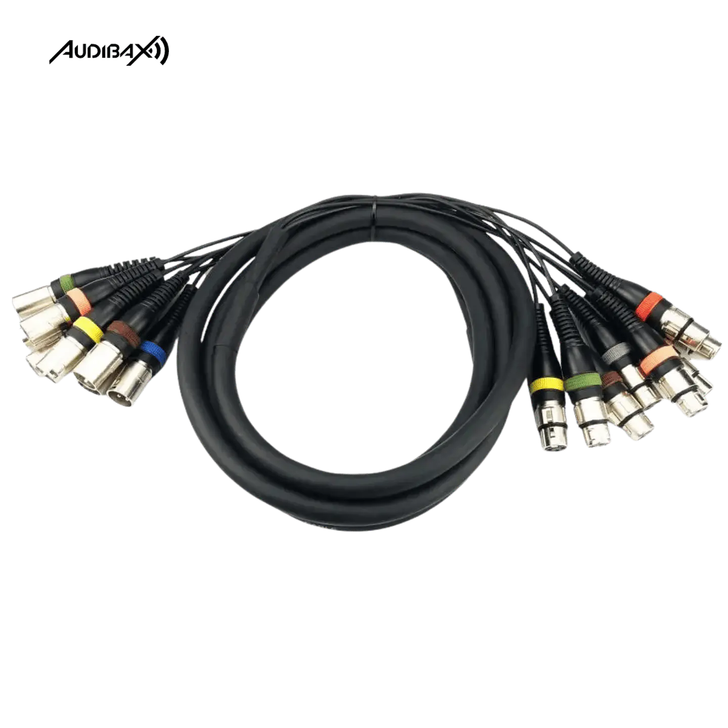 Audibax Cable 8 x XLR macho para 8 x XLR fêmea 10 metros 1