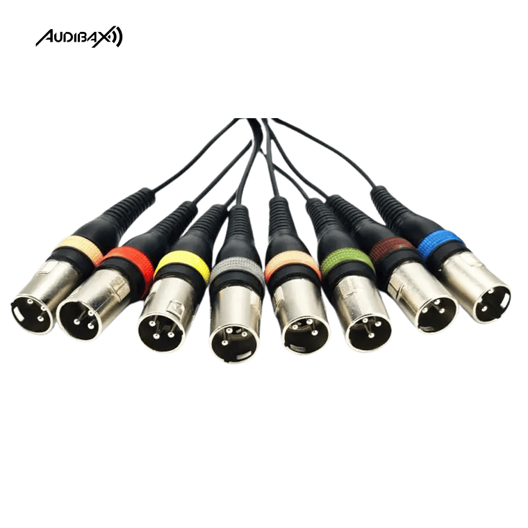 Audibax Cable 8 x XLR macho para 8 x XLR fêmea 10 metros 2