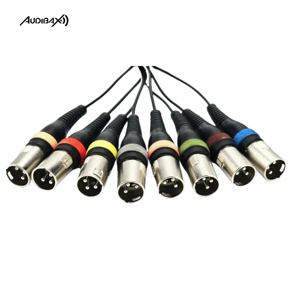 Audibax Cable 8 x XLR macho para 8 x XLR fêmea 10 metros 2