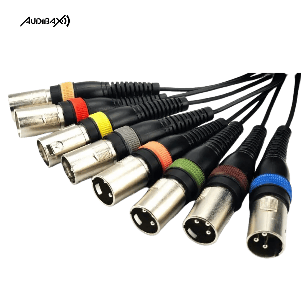 Audibax Cable 8 x XLR macho para 8 x XLR fêmea 10 metros 3
