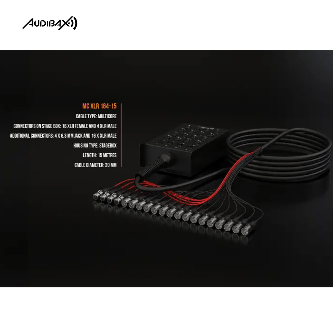 Audibax MC XLR 164 15 Palco 15M Multipar 7
