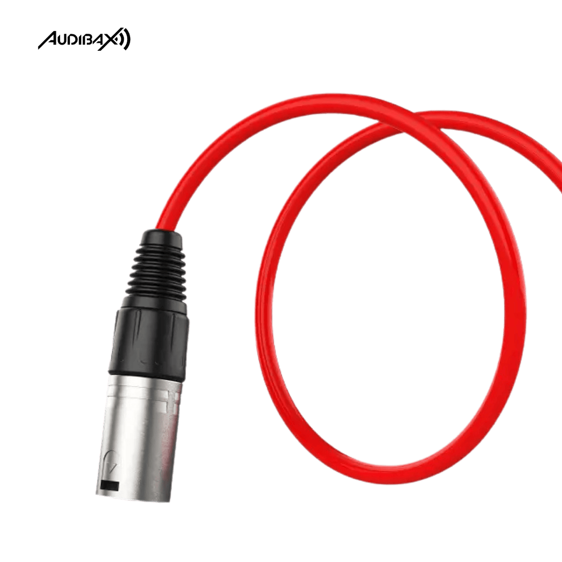 Audibax Silver Cabo XLR 3 Metros Vermelho 3