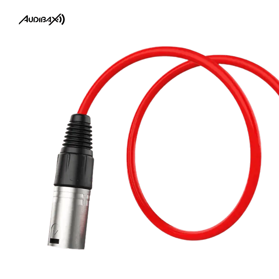 Audibax Silver Cabo XLR 3 Metros Vermelho 3