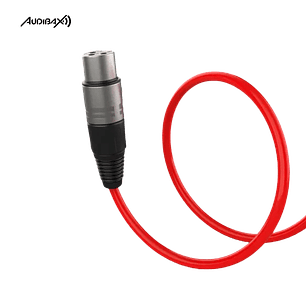 Audibax Silver Cabo XLR 3 Metros Vermelho