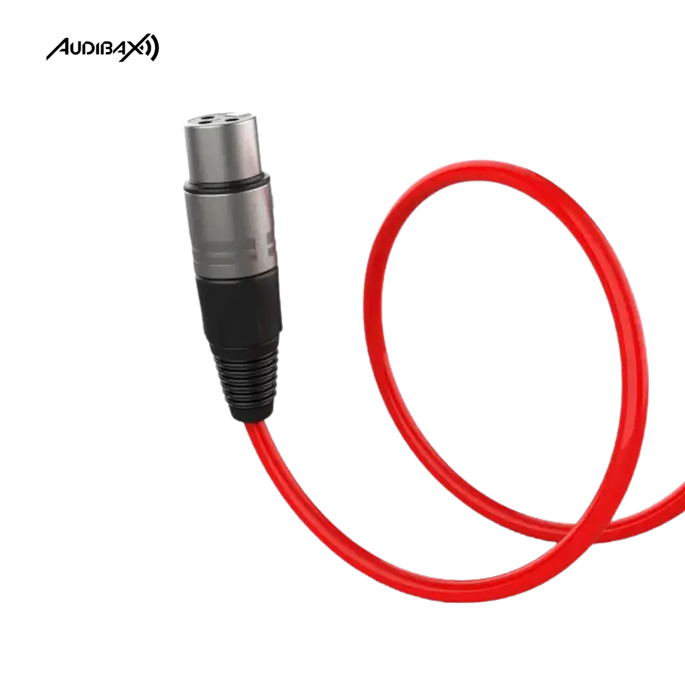 Audibax Silver Cabo XLR 3 Metros Vermelho 2