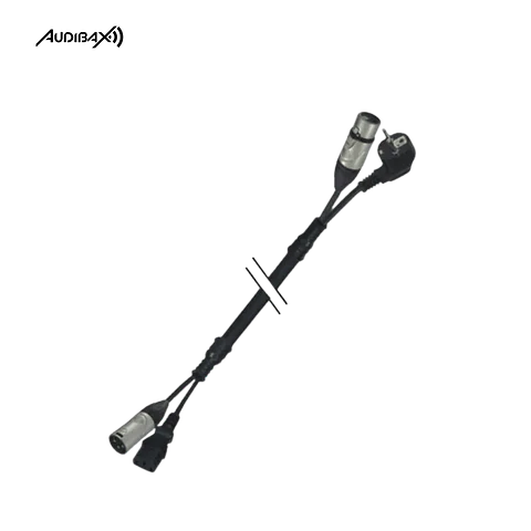 Audibax MCXXP20 XLR macho para XLR fêmea 20 metros + 220 V