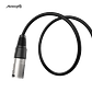 Audibax Silver Cabo XLR 50cm Preto - Thumbnail 3