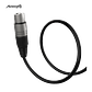 Audibax Silver Cabo XLR 50cm Preto - Thumbnail 2