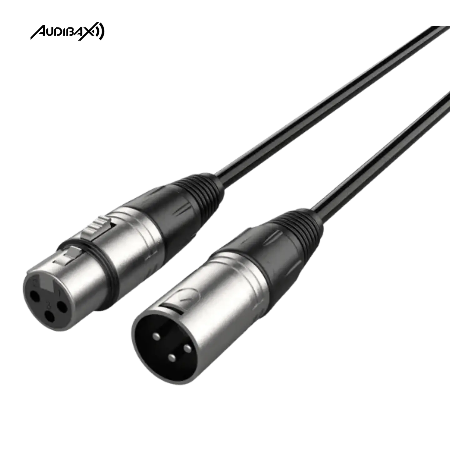 Audibax Silver Cabo XLR 50cm Preto 1
