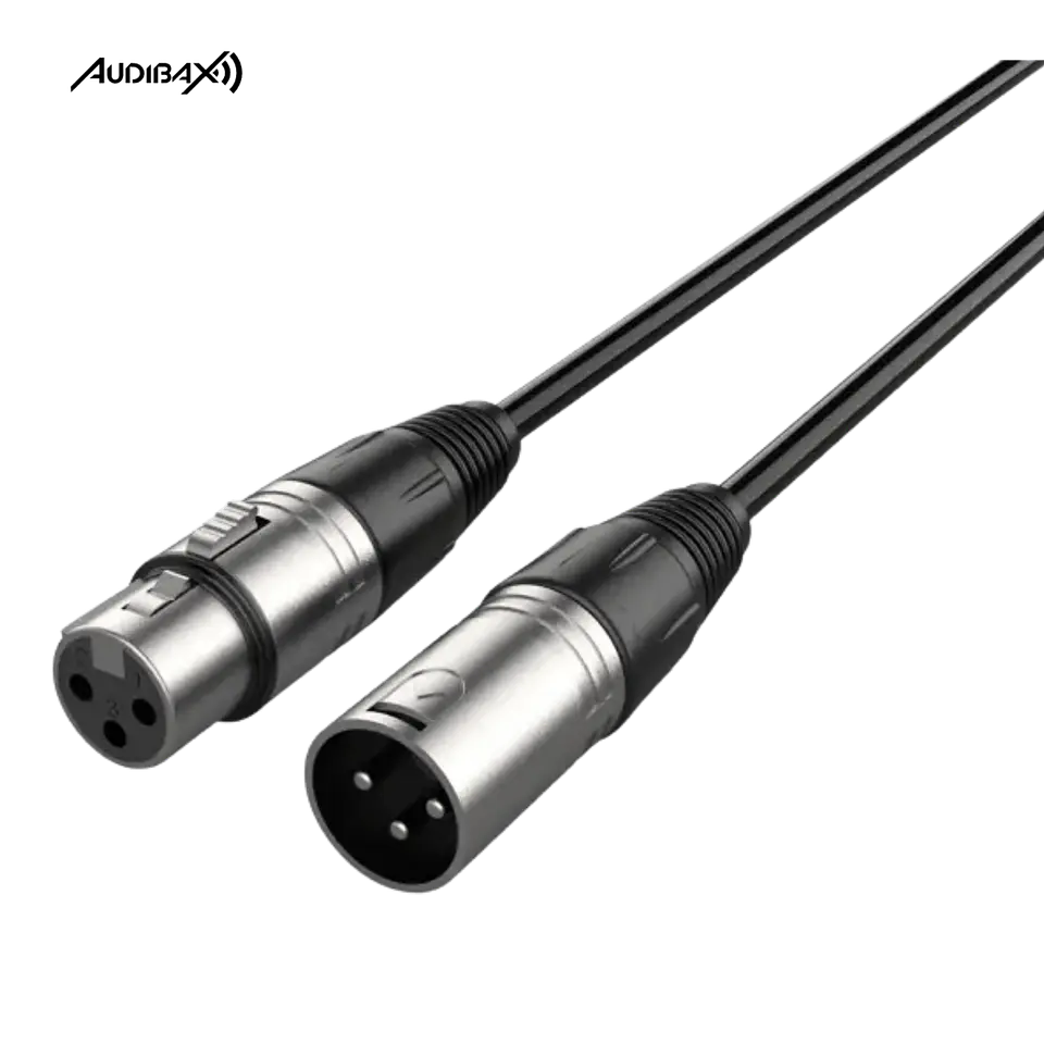 Audibax Silver Cabo XLR 50cm Preto 1
