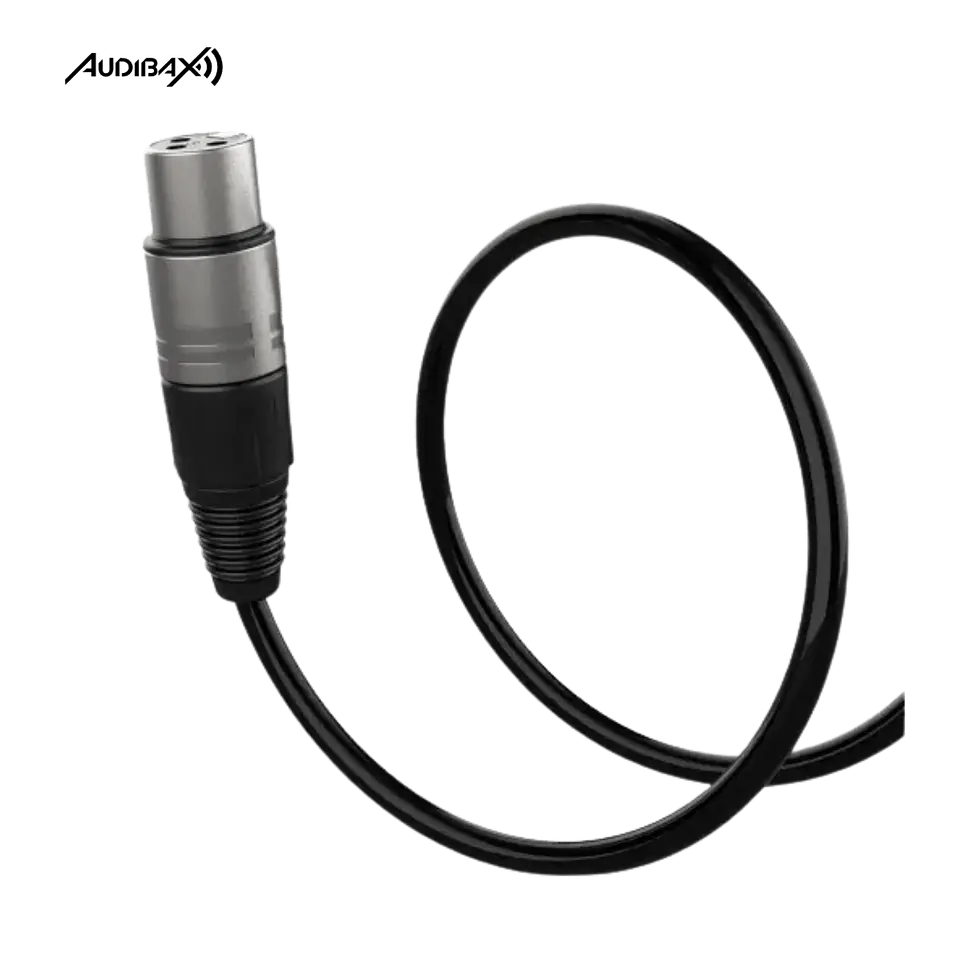 Audibax Silver Cabo XLR 1m Preto 2