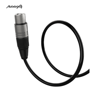 Audibax Silver Cabo XLR 1.5m Preto