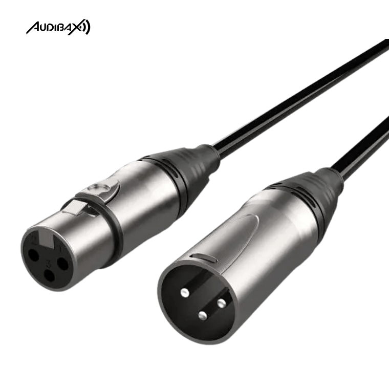 Audibax Evolution Cabo XLR Preto 1 Metro 1