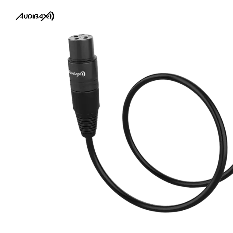 Audibax Silver Black XLR Cabo macho - XLR Fêmea 50cm 2
