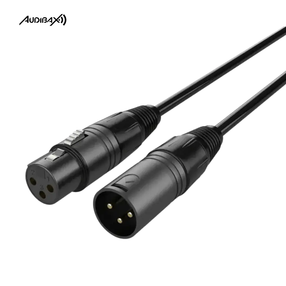 Audibax Silver Black XLR Cabo macho - XLR Fêmea 50cm 1
