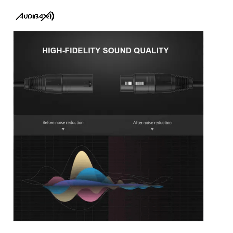 Audibax Silver Black XLR Macho - XLR Fêmea 1 Metro 4